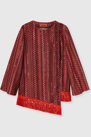 Missoni Camisa asimétrica de manga larga con estampado chevron, Niña, , Talla: 10