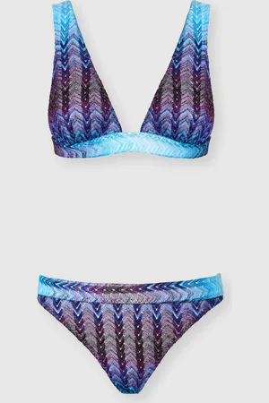 Missoni Bikini bralette con motivo de zig zag, Mujer, , Talla: 38
