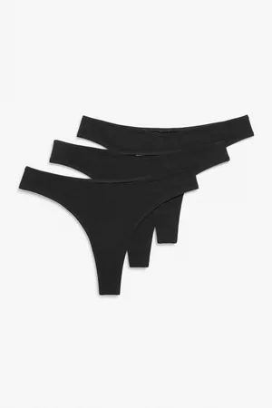 Monki Mujer Tangas - 3-pack cotton thong briefs