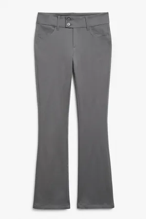 Monki Low waist flared tailored trousers