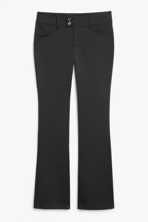 Monki Low waist flared tailored trousers