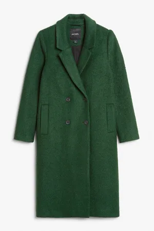 Monki Notch lapel wool blend coat