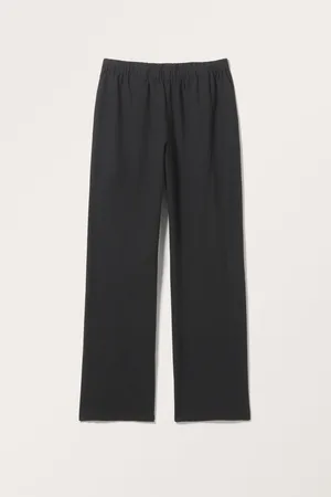 Monki Relaxed Fit Linen Blend Trousers