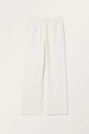 Monki Relaxed Fit Linen Blend Trousers