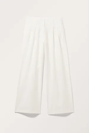 Monki Relaxed Linen Blend Trousers