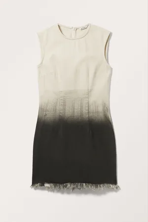Monki Frayed Mini Denim Dress