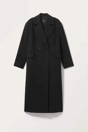 Monki Long Oversized Double-Breasted Coat