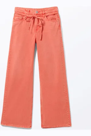 Monki Low Waisted Relaxed Twill Trousers