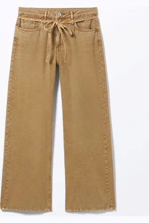 Monki Low Waisted Relaxed Twill Trousers