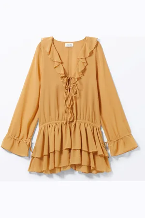 Monki Frilled V-neck Mini Dress