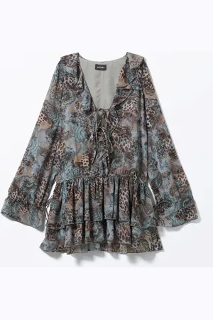 Monki Frilled V-neck Mini Dress