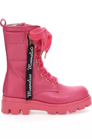 MONNALISA Niñas Botas - Botas de combate con logo