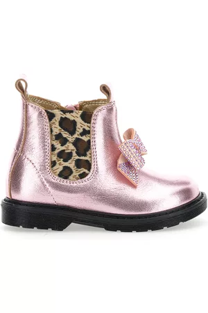 MONNALISA Botines de napa laminada con lazo