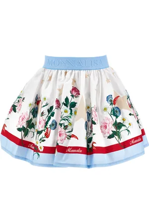 MONNALISA Falda de popelina con estampado floral