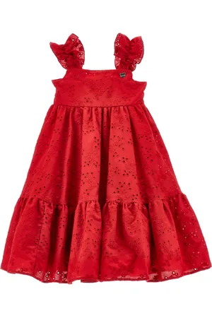 MONNALISA Vestido playero con bordado inglés