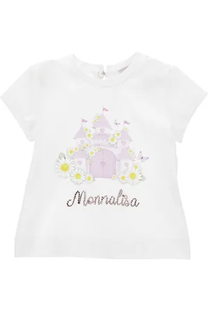 MONNALISA Camiseta con estampado de castillo