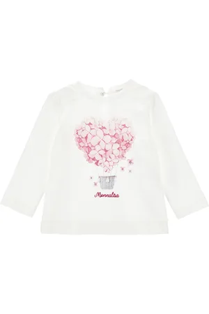 MONNALISA Camiseta punto algodón estampado y pedrería
