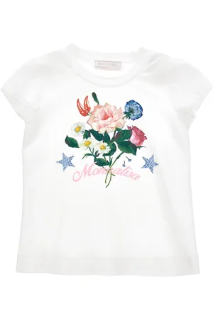 MONNALISA Camiseta de algodón con estampado floral