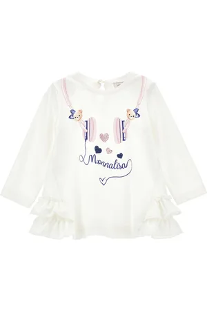 MONNALISA Camiseta larga con estampado de gorra