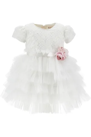 MONNALISA Vestido de tul degradado y lentejuelas