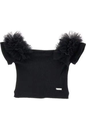 MONNALISA Top de viscosa y tul