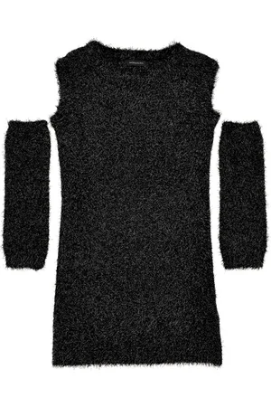 MONNALISA Vestido de tubo de lúrex con manguitos