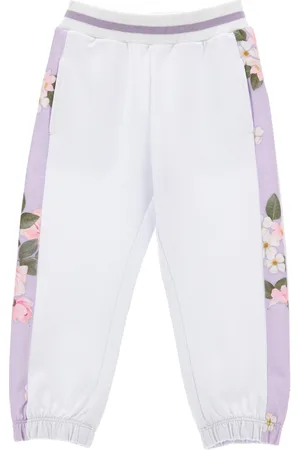 MONNALISA Jogger de felpa con flores