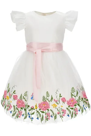 MONNALISA Vestido de tul bordado