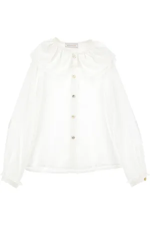 MONNALISA Camisa de sarga con maxicuello