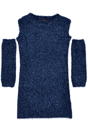 MONNALISA Vestido de tubo de lúrex con manguitos