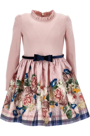 MONNALISA Vestido brocado de rosas barrocas