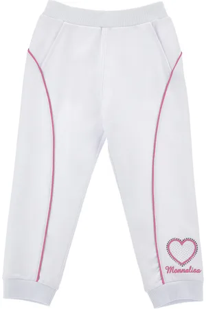 MONNALISA Jogger bicolor con corazón de strass