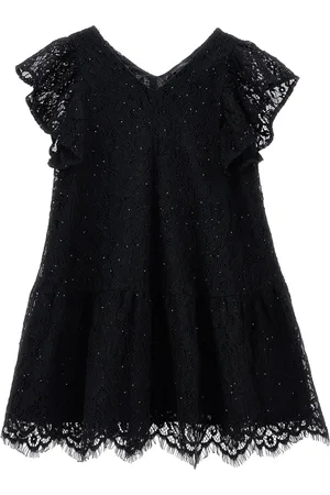 MONNALISA Vestido de encaje de talle bajo