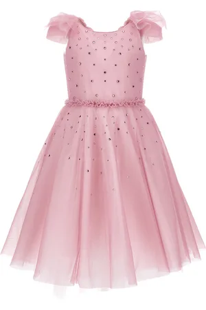 MONNALISA Vestido de tul suave con pedrería