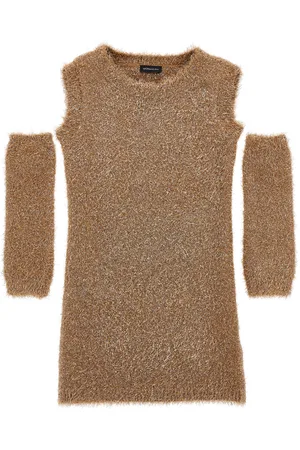 MONNALISA Vestido de tubo de lúrex con manguitos