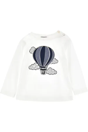 MONNALISA Camiseta de cuello redondo con globo aerostático