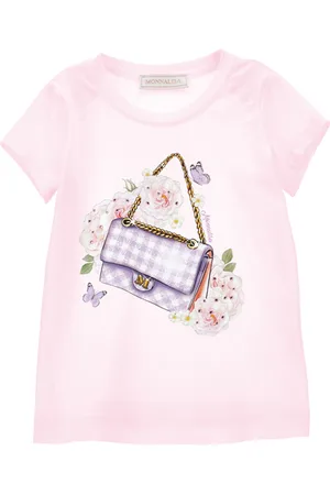 MONNALISA Camiseta con bolso con strass