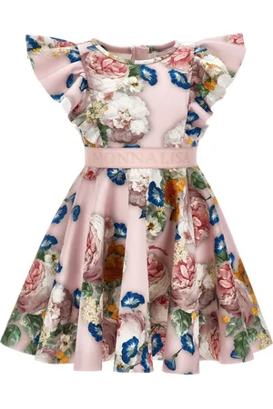 MONNALISA Vestido de neopreno de rosas barrocas