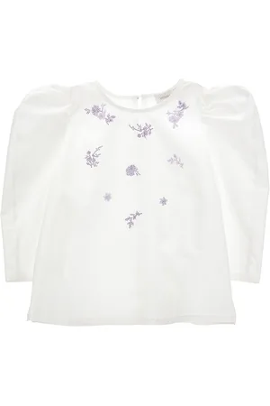 MONNALISA Blusa de popelina con bordados