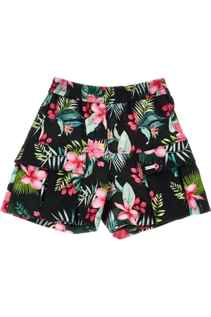 MONNALISA Pantalón corto de cady con estampado de selva