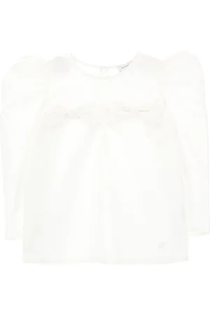 MONNALISA Camisa de popelina sin cuello
