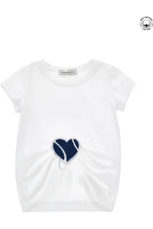 MONNALISA Camiseta de algodón con corazón