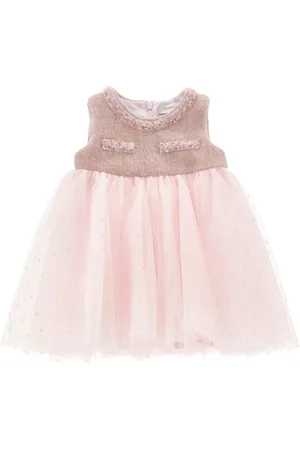 MONNALISA Vestido sin mangas de tul y bouclé