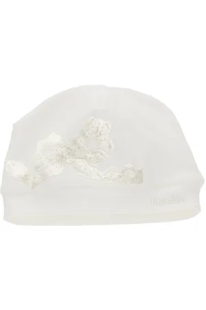 MONNALISA Gorro de algodón con lazo de encaje