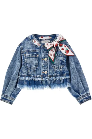 MONNALISA Chaqueta vaquera con detalle de fular
