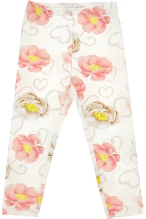 MONNALISA Leggins con estampado de anémonas