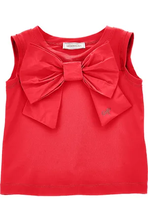 MONNALISA Camiseta de tirantes de punto con lazo grande