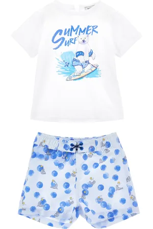 MONNALISA Conjunto camiseta algodón orgánico y bermudas