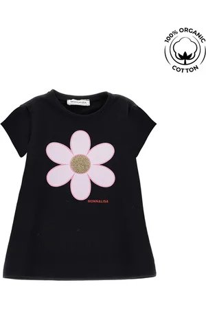 MONNALISA Camiseta de algodón orgánico con margaritas