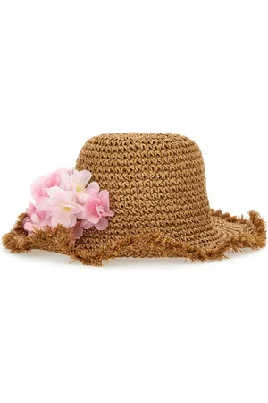 MONNALISA Sombrero de paja con flores.